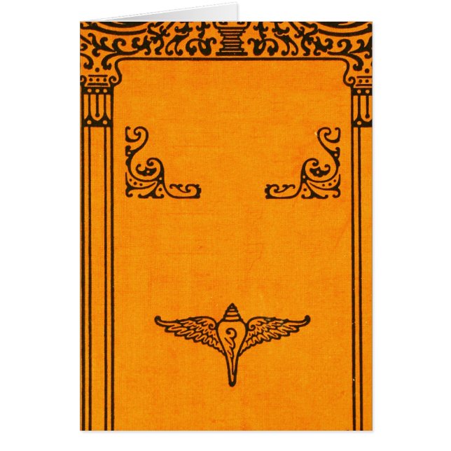 Fördjupad bakgrund för det gamla Bok-täcket Hälsningskort (Framsidan)