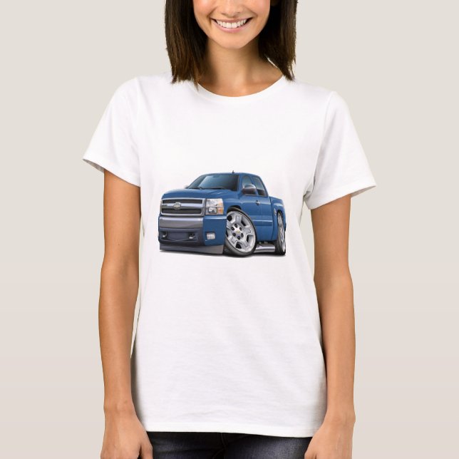 Fördjupad Cab för Chevy Silverado blåttgranit Tee (Framsida)