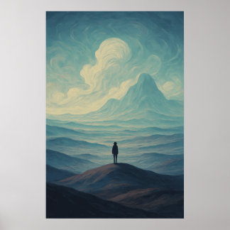 Fördjupande drömlandskape av ensamhet | Surreal be Poster