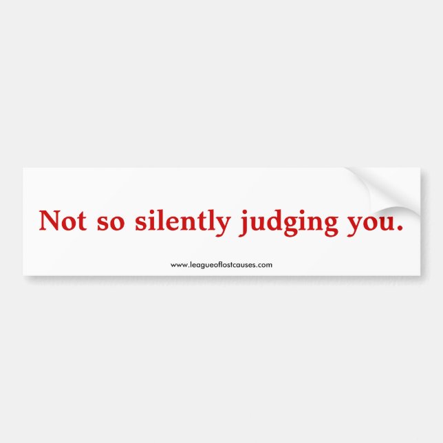 "Fördöma" bildekal (Framsidan)