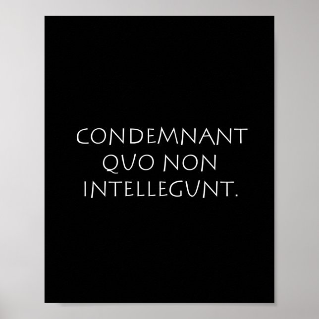 Fördömande av icke-intellektuellt poster (Framsidan)