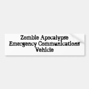 Fordon för kommunikationer för Zombieapokalyps Bildekal