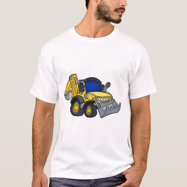 Fordon för tecknadBulldozergrävare T Shirt (Framsida)