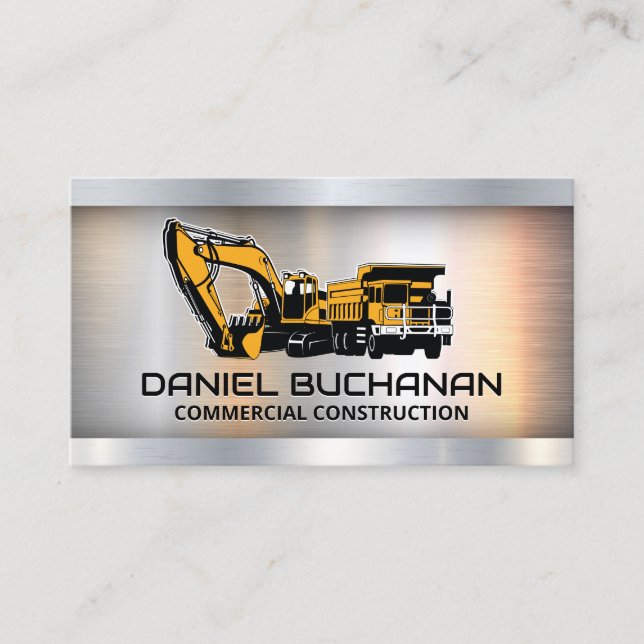 Fordon för tillverkning av tunga maskiner | Metall Visitkort (Framsida)