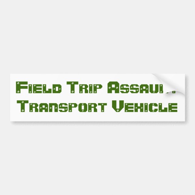 Fordon för transport för fältresaanfall bildekal (Framsidan)