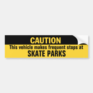 Fordon gör frekventa uppehåll i Skate Parker Bildekal
