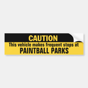 Fordon gör täta uppehåll i Paintball Parker Bildekal