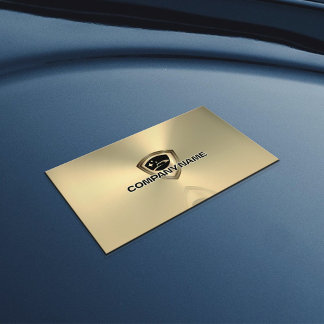 Fordon i logotypen Luxury faux guld metallic stil Visitkort