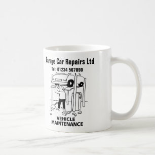Fordon Maintenance Tecknad Mugg