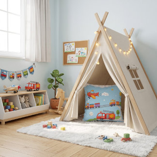 Fordons tema Zoom & Roll Kudde