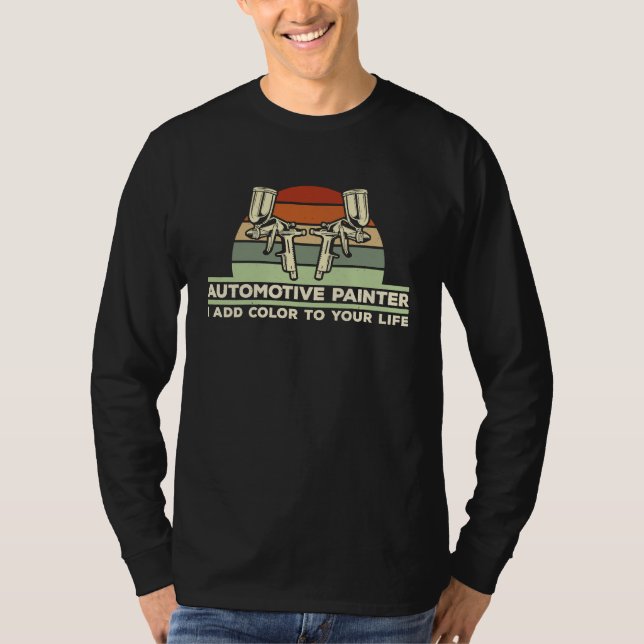 fordonsmålare bildäcklackerare karossreparatör t shirt (Framsida)