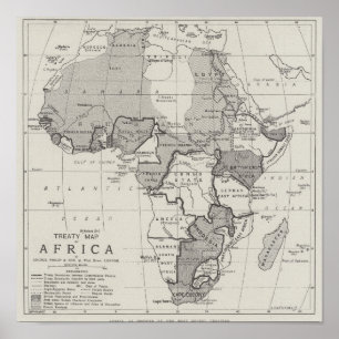 Fördragkarta av afrikan poster