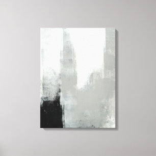 "Fördröjd" Grått Abstrakt Art Canvastryck