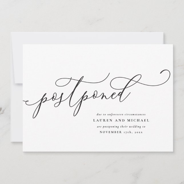 Fördröjd skrift Förändring av datum Inbjudningar (Framsida)