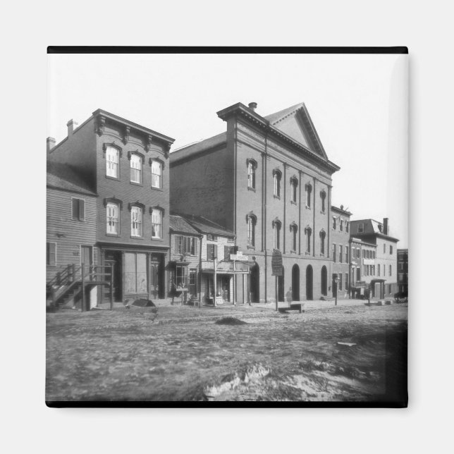 Fords teater på Lincolns tid. Washington, D.C. Magnet (Framsidan)