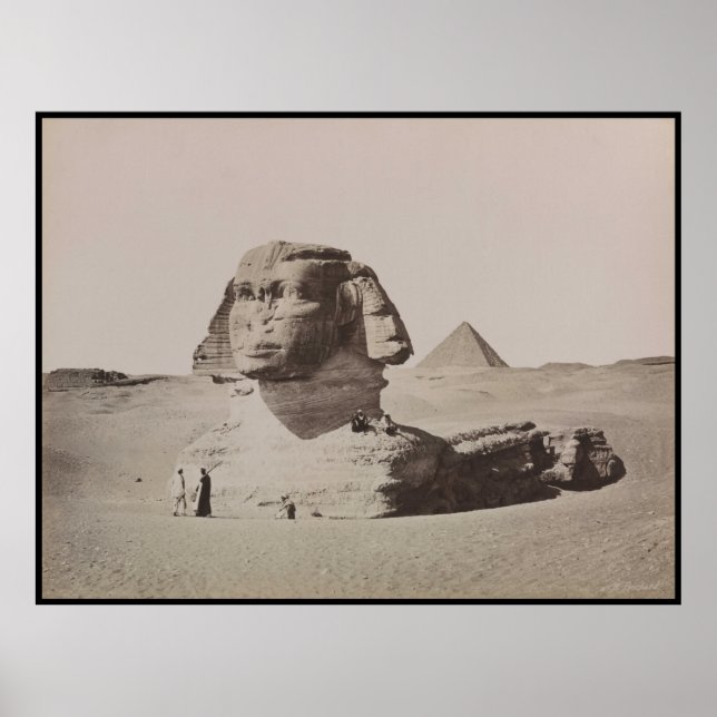 Före 1887 Sfingen på Giza nekropol Poster (Framsidan)
