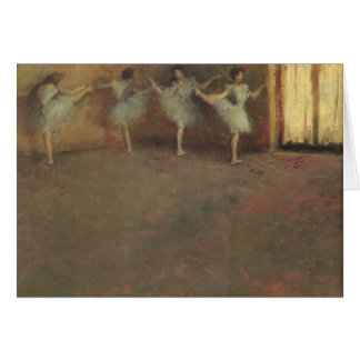 Före Ballet av Edgar Degas, Vintage Fine Art Hälsningskort