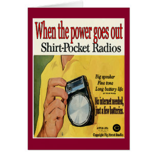 Före cellens Mobila, Transistor Radios Hälsningskort
