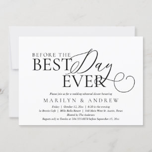 Före den bästa dagen någonsin, Bröllop Rehearsal D Inbjudningar