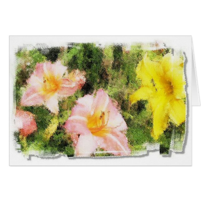 Före dettablomsterutställning hälsningskort (Framsidan Horizontal)