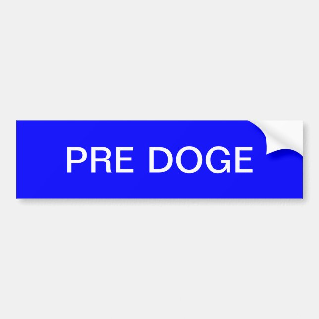 FÖRE DOGE (blå/vit) dekal (Framsidan)
