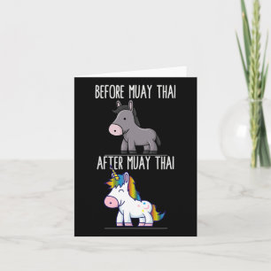 Före efter muay Thai Unicorn Fighter Boxing Kort