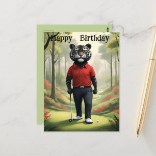 Fore: En Tiger som Spelar Golf, Födelsedag Vykort