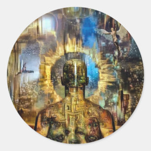 Före Grinden Heaven Runt Klistermärke