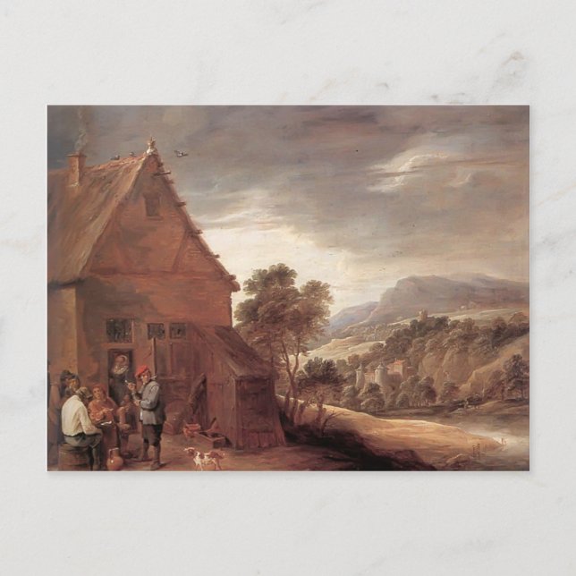 Före ingressen av David Teniers the Younger Vykort (Framsida)