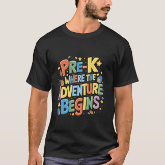 Före K där Äventyr börjar Back to school T Shirt