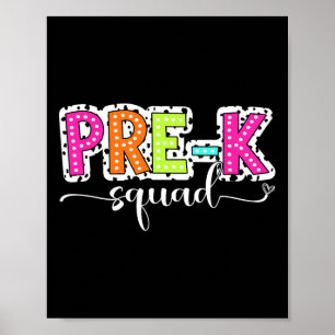 Före k Squad Back to school Dalmatian Dots Poster