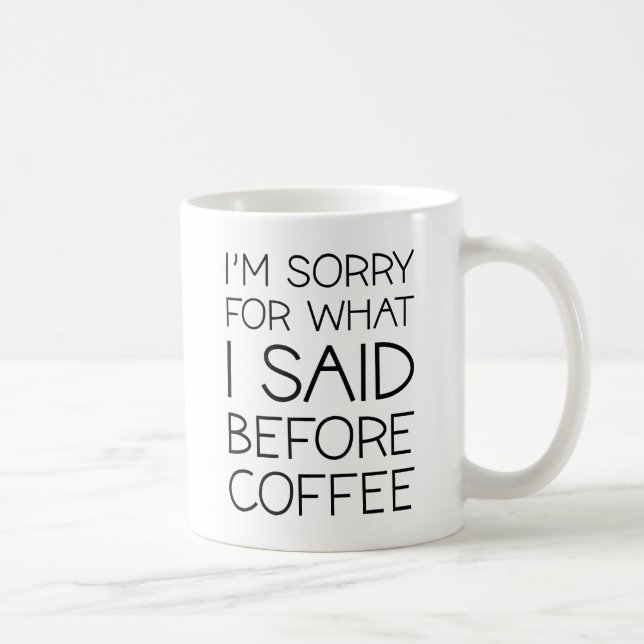 Före kaffe kaffemugg (Höger)
