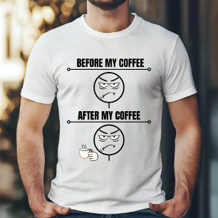 Före kaffemood - Funny morgondesign T Shirt