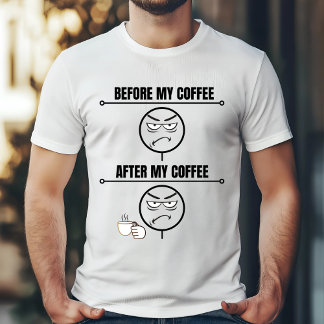 Före kaffemood - Funny morgondesign T Shirt