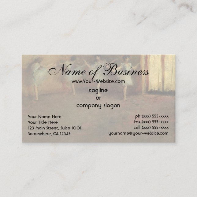 Före lastpallen (detaljer) av Edgar Degas Visitkort (Framsida)