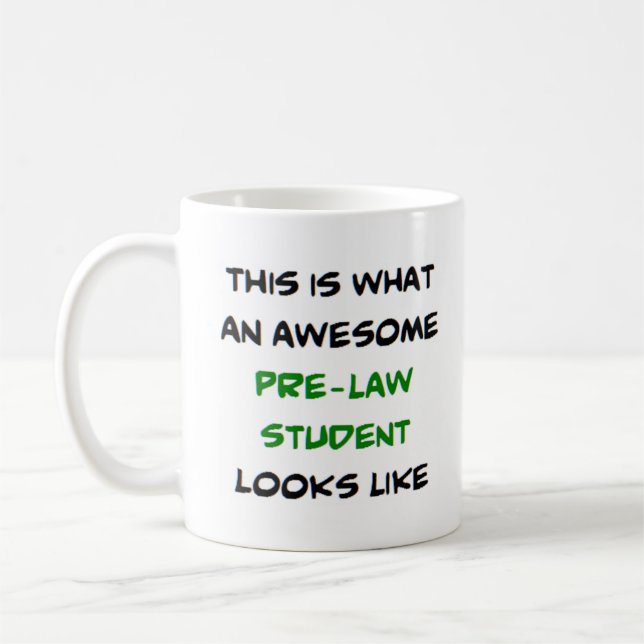 före-law student, fantastisk kaffemugg (Vänster)