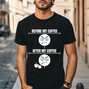 "Före mitt kaffe" Funny kaffe T-Shirt