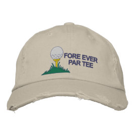 Fore nånsin Par Tee-Logotypen Golf Boll Broderad Keps