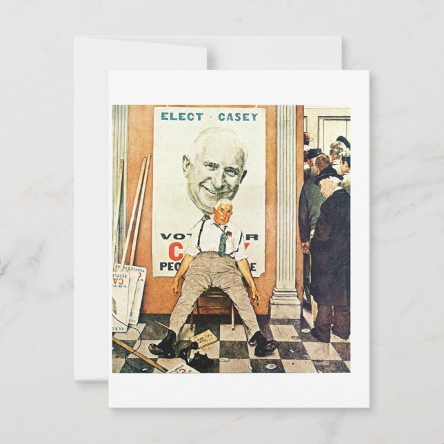 Före och efter 1958 Norman Rockwell Julkort (Framsida)