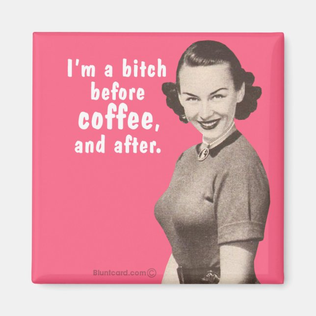 Före och efter kaffe magnet (Framsidan)