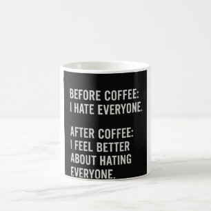 Före och efter kaffe MUGG