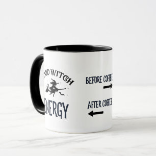 Före och efter kaffembeck mugg