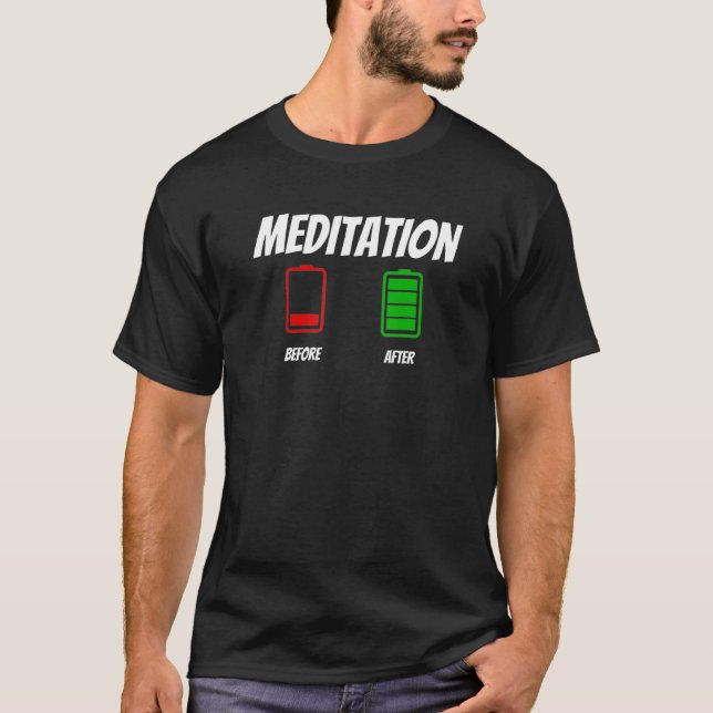 Före och efter Meditation-apparat T Shirt (Framsida)