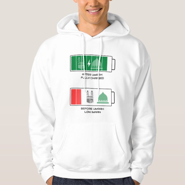 Före och efter Umrah Imaan Recharge Hoodie (Framsida)