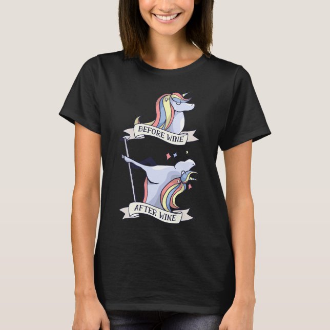 Före och efter Vin T Shirt (Framsida)