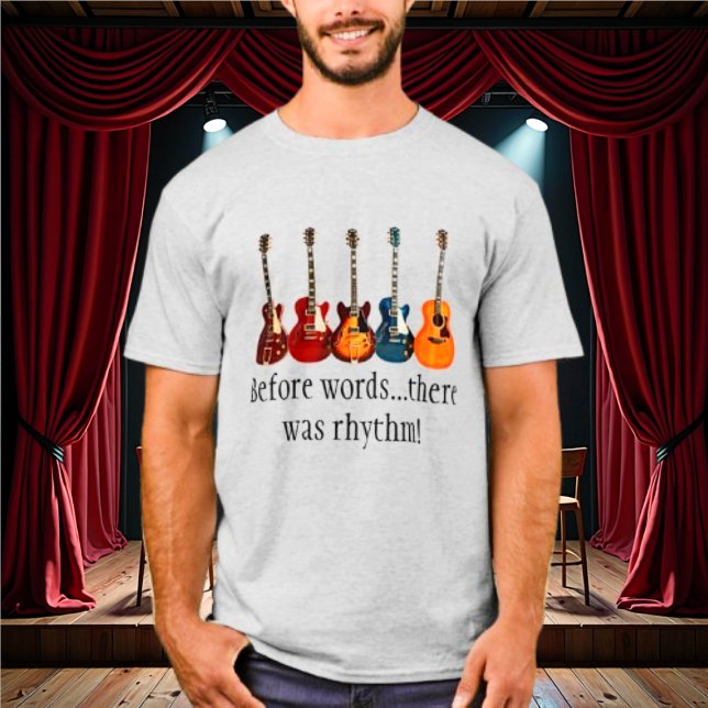 Före Ord fanns det rytm Tshirt T Shirt (Skapare uppladdad)