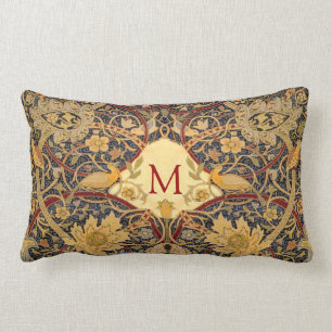 Före Raphaelite Wm. Morris ANPASSADE MONOGRAM Lumbarkudde