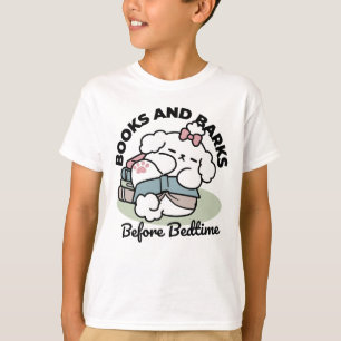 Före sängtiden med min Valp - Bok och Hund älskare T Shirt