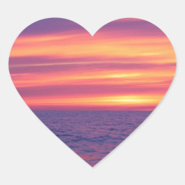 Före soluppgången hjärtformat klistermärke