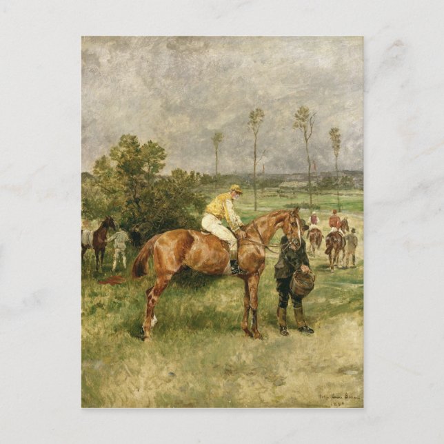 Före start, 1890 vykort (Framsida)